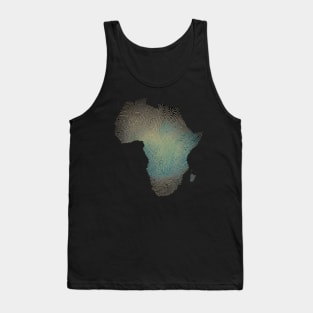 Africa Map Finger print Tank Top